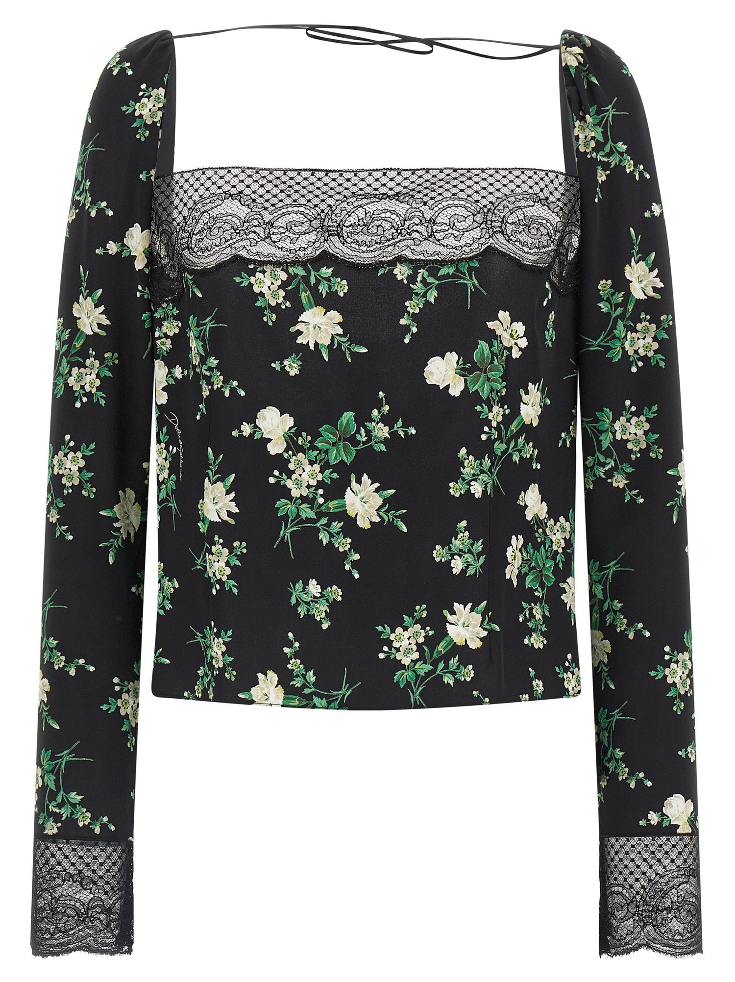 Dolce &amp; Gabbana Flower Print Top Black