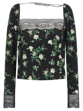 Dolce & Gabbana Flower Print Top Black