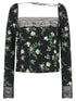 Dolce & Gabbana Flower Print Top Black