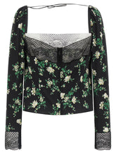 Dolce & Gabbana Flower Print Top Black