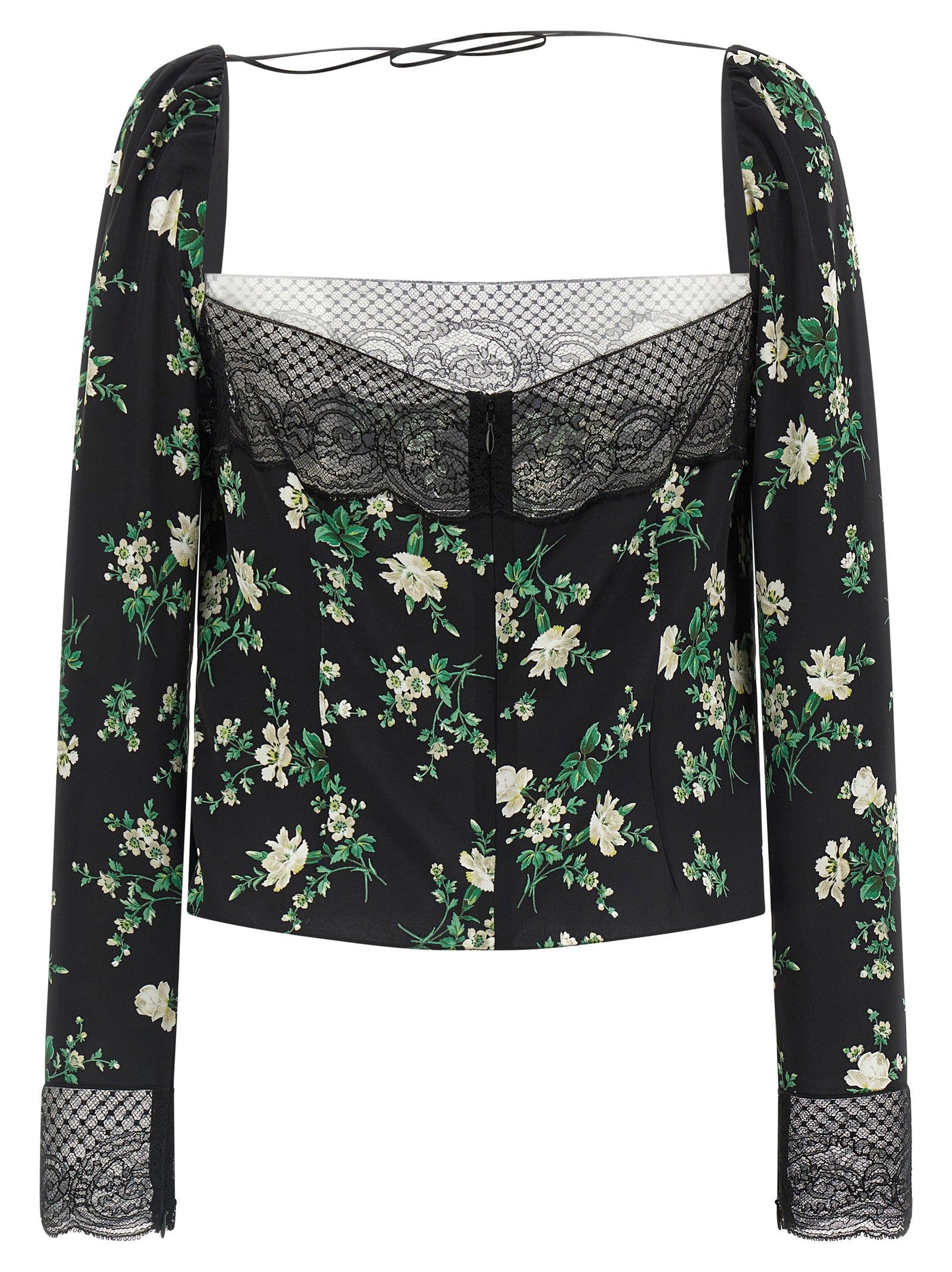 Dolce &amp; Gabbana Flower Print Top Black