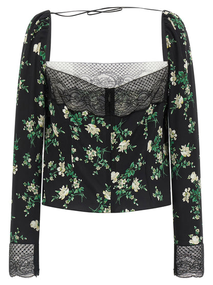 Dolce &amp; Gabbana Flower Print Top Black