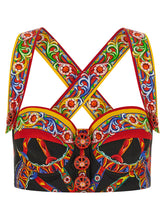 Dolce & Gabbana Carretto Bustier Top Multicolor