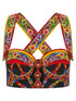 Dolce & Gabbana Carretto Bustier Top Multicolor