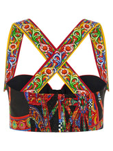 Dolce & Gabbana Carretto Bustier Top Multicolor