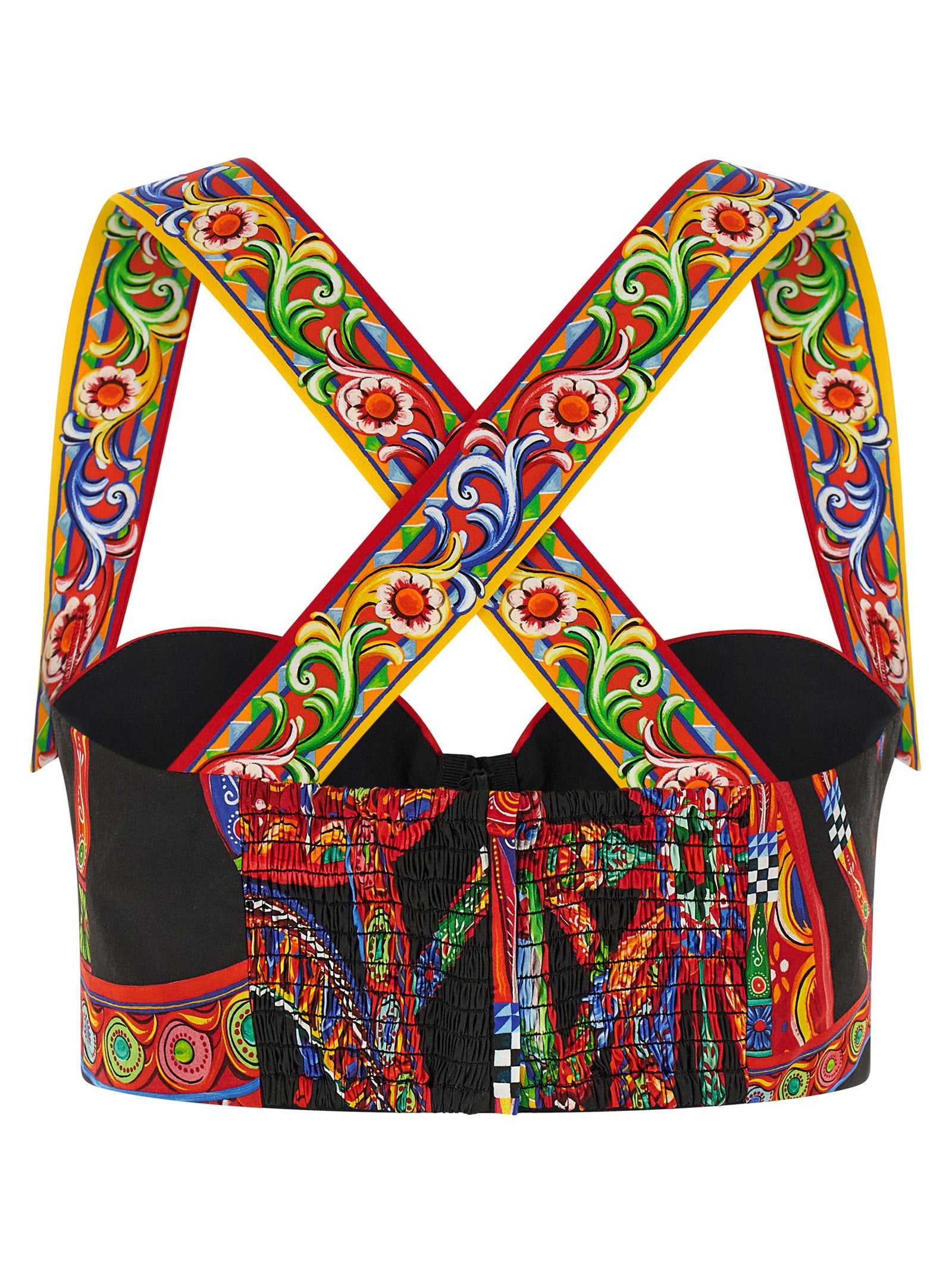 Dolce &amp; Gabbana Carretto Bustier Top Multicolor