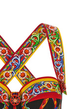 Dolce & Gabbana Carretto Bustier Top Multicolor