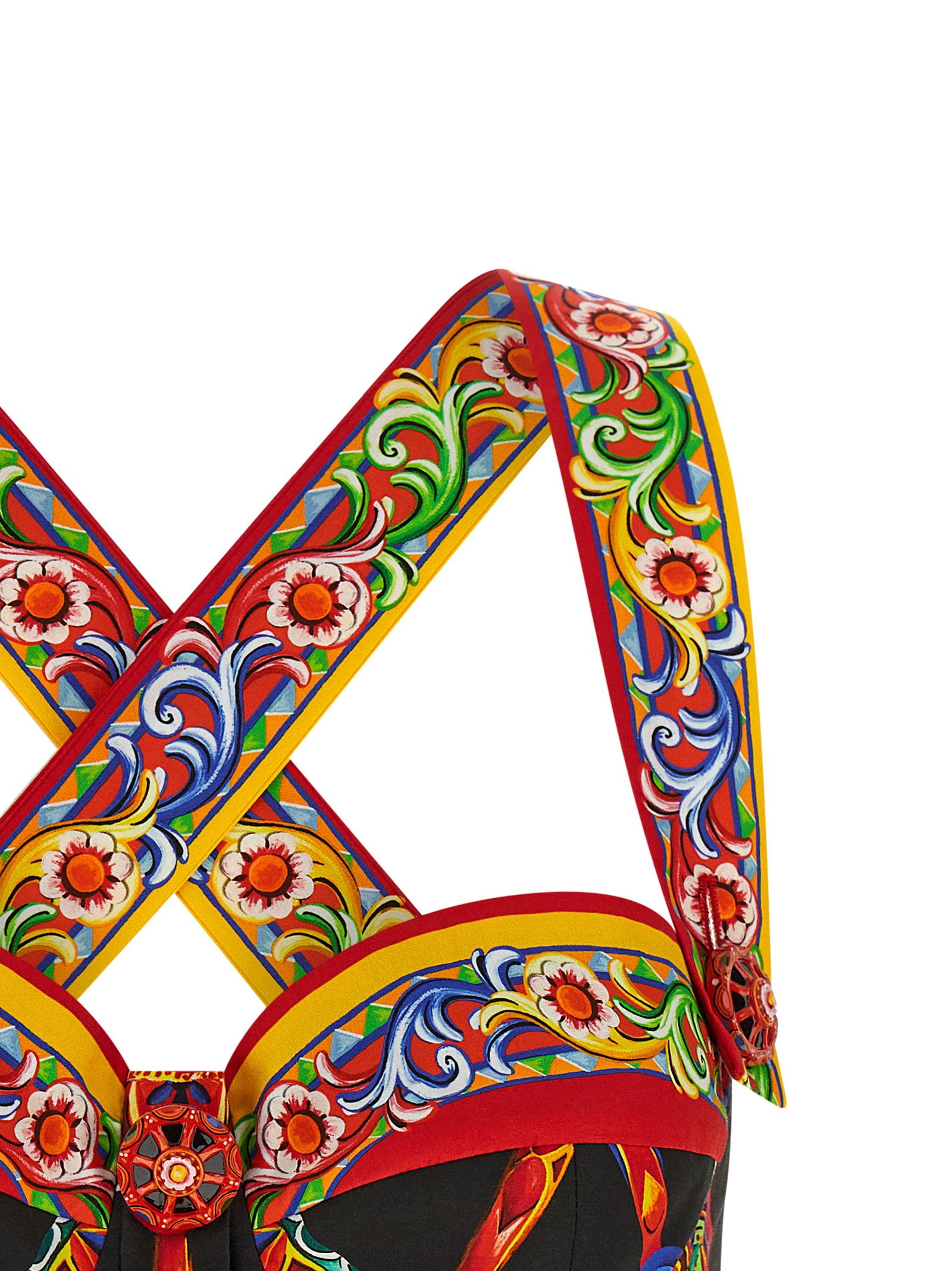 Dolce &amp; Gabbana Carretto Bustier Top Multicolor