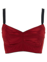 Dolce & Gabbana Bustier Top With Stitching Red