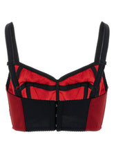 Dolce & Gabbana Bustier Top With Stitching Red