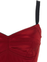 Dolce & Gabbana Bustier Top With Stitching Red