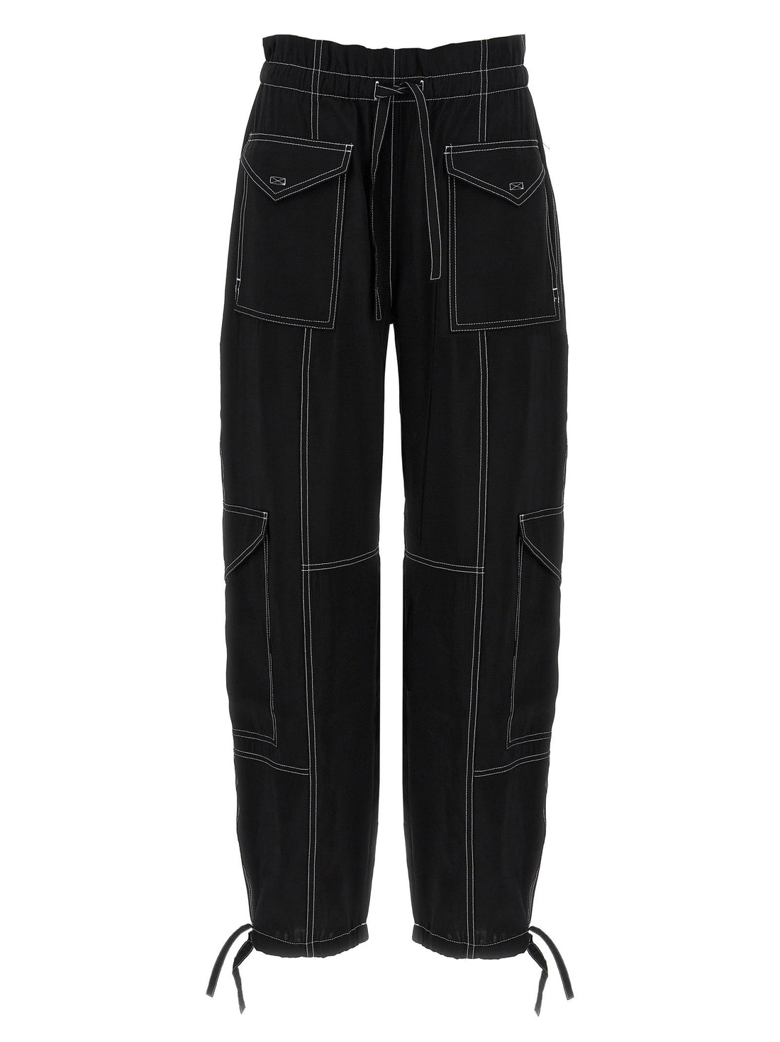 Ganni Light Slub Pocket Pants Black