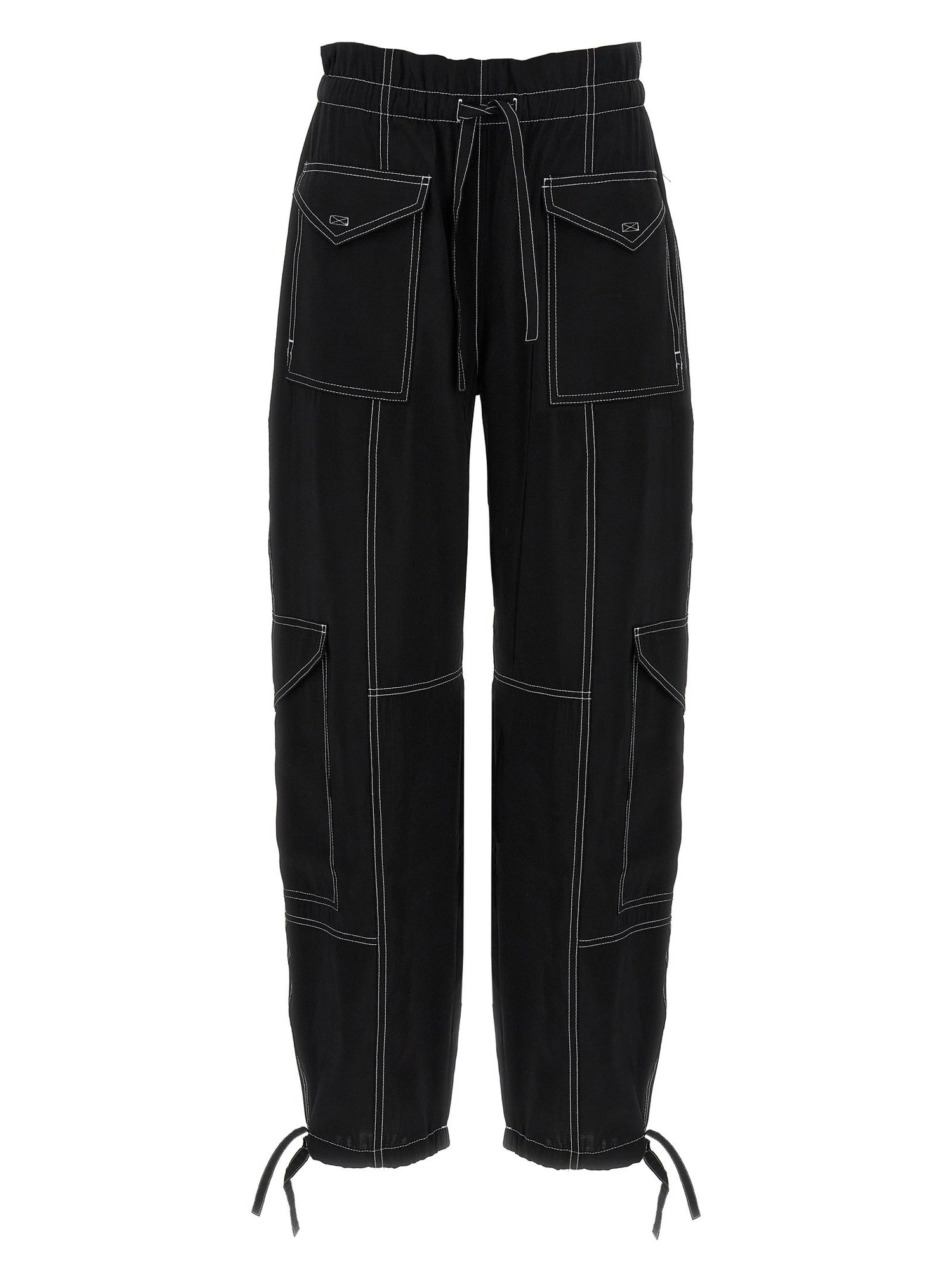 Ganni Light Slub Pocket Pants Black