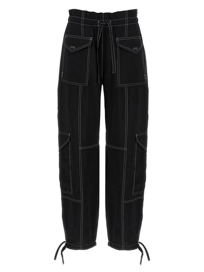 Ganni Light Slub Pocket Pants Black