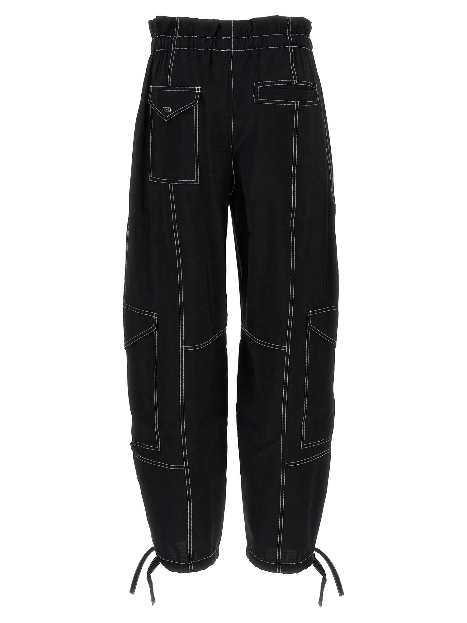 Ganni Light Slub Pocket Pants Black
