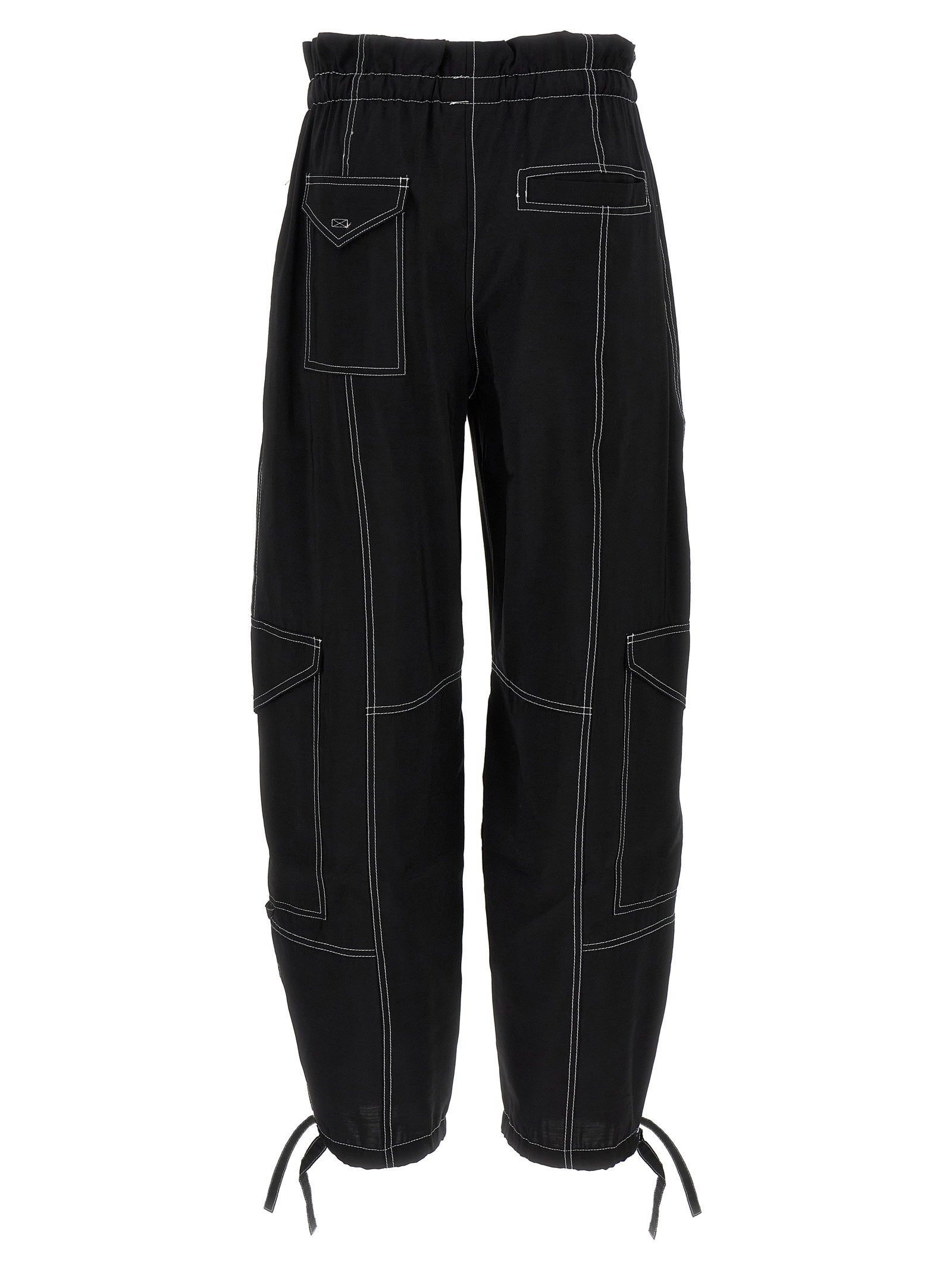 Ganni Light Slub Pocket Pants Black