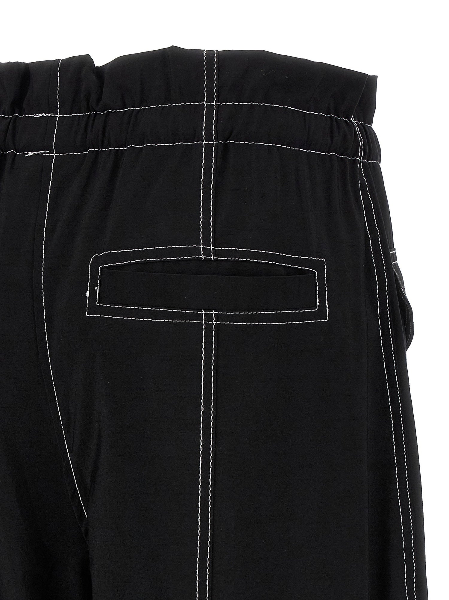 Ganni Light Slub Pocket Pants Black