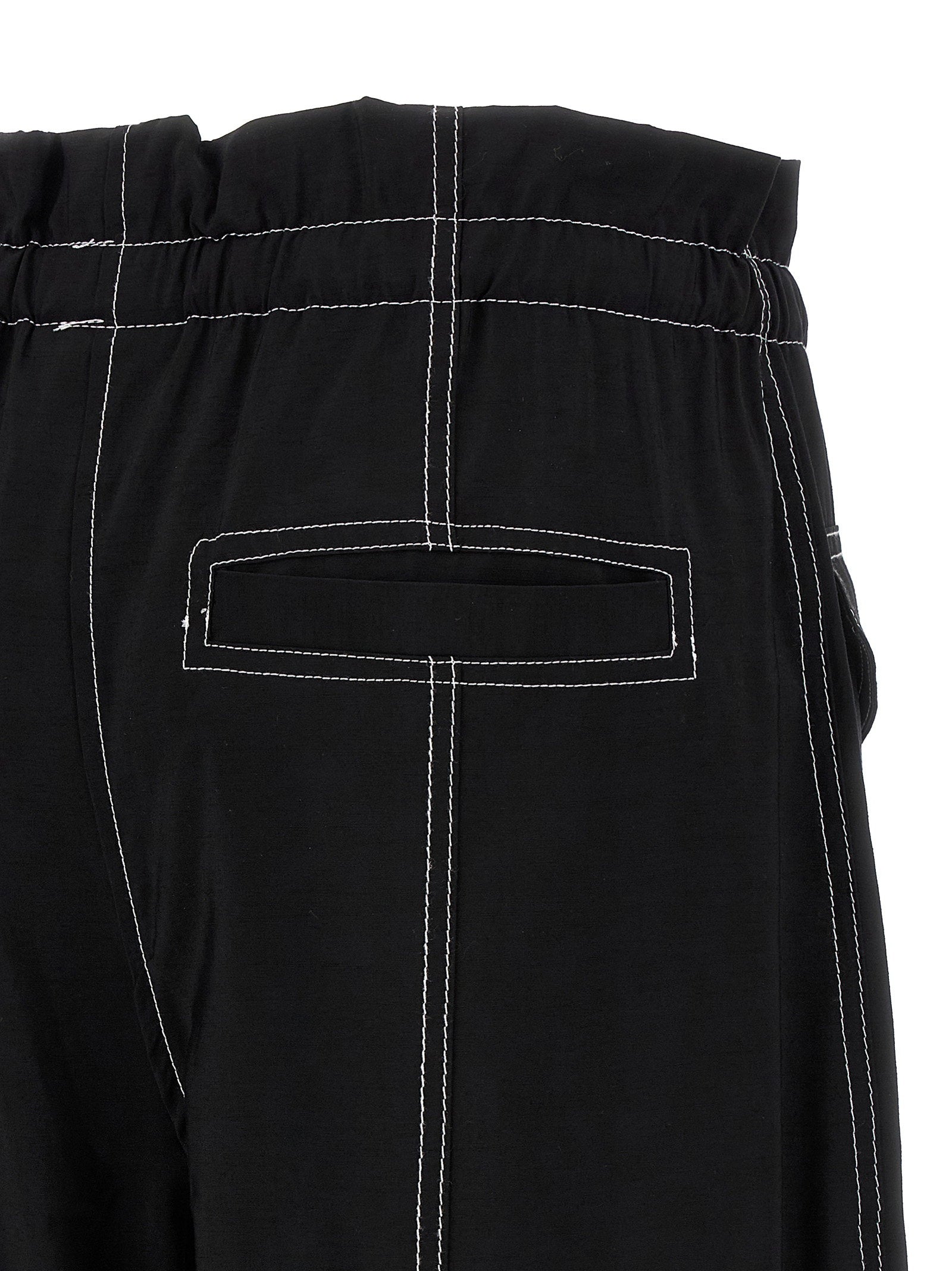 Ganni Light Slub Pocket Pants Black