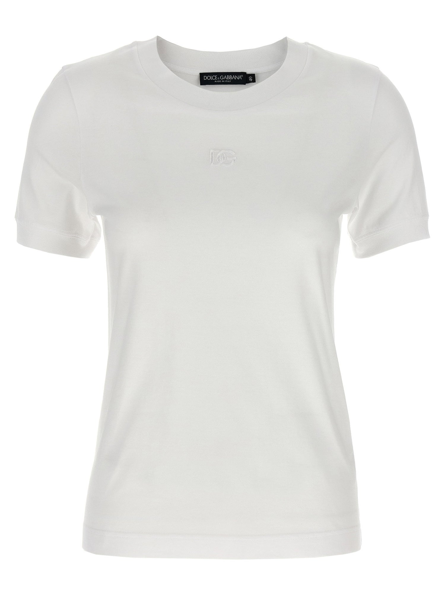 Dolce &amp; Gabbana Logo Embroidery T-shirt White