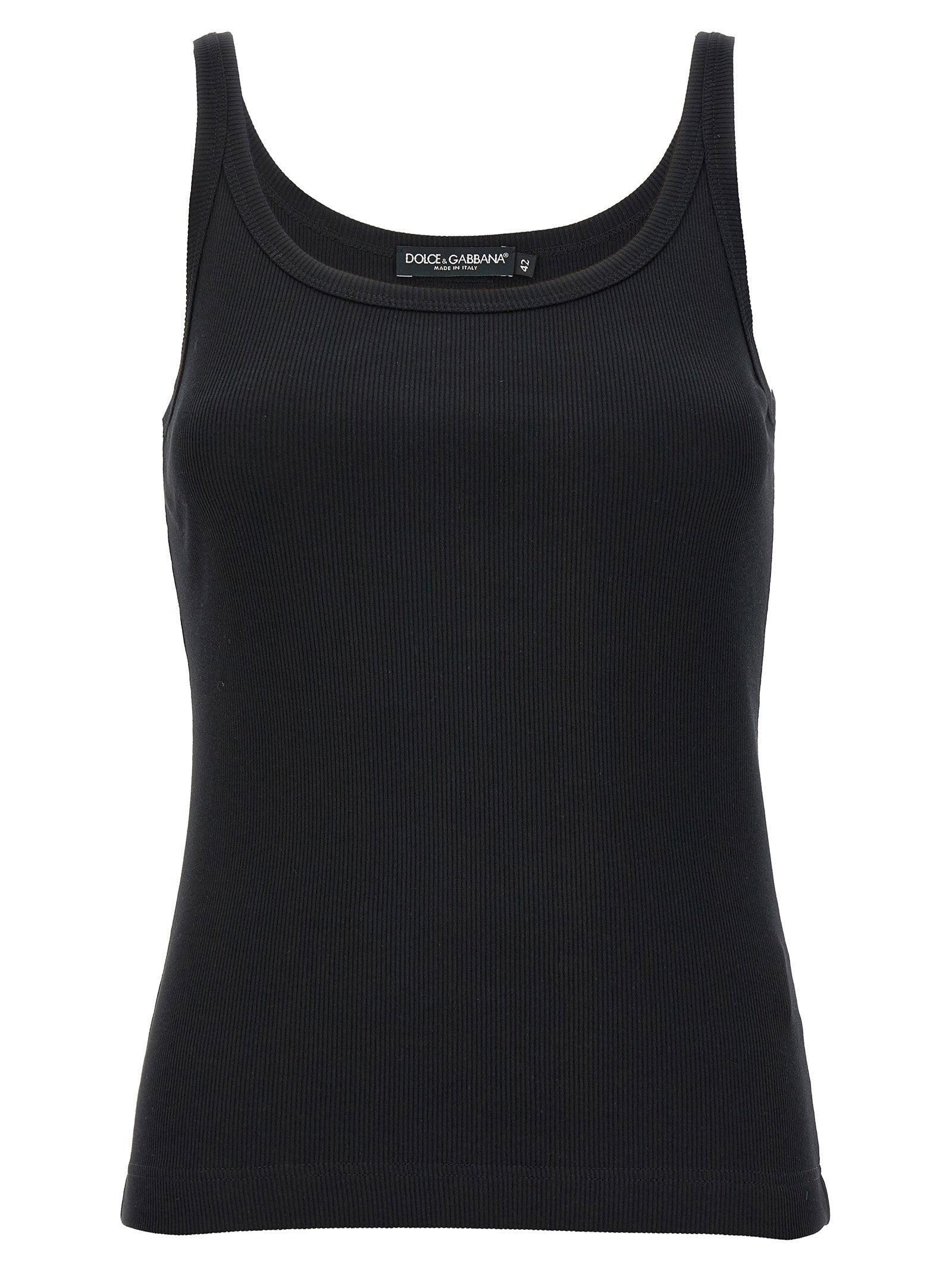 Dolce &amp; Gabbana Ribbed Tank Top Black