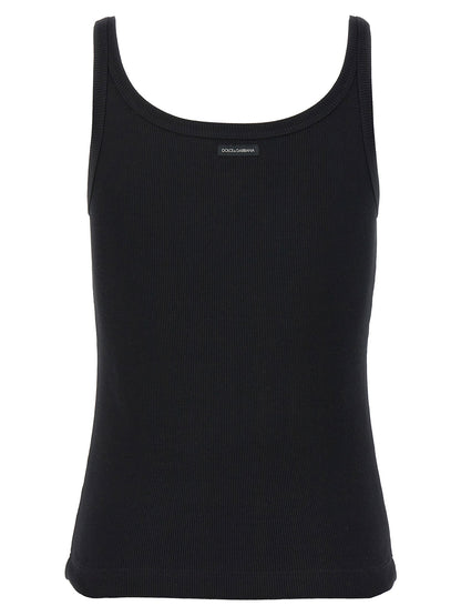 Dolce &amp; Gabbana Ribbed Tank Top Black