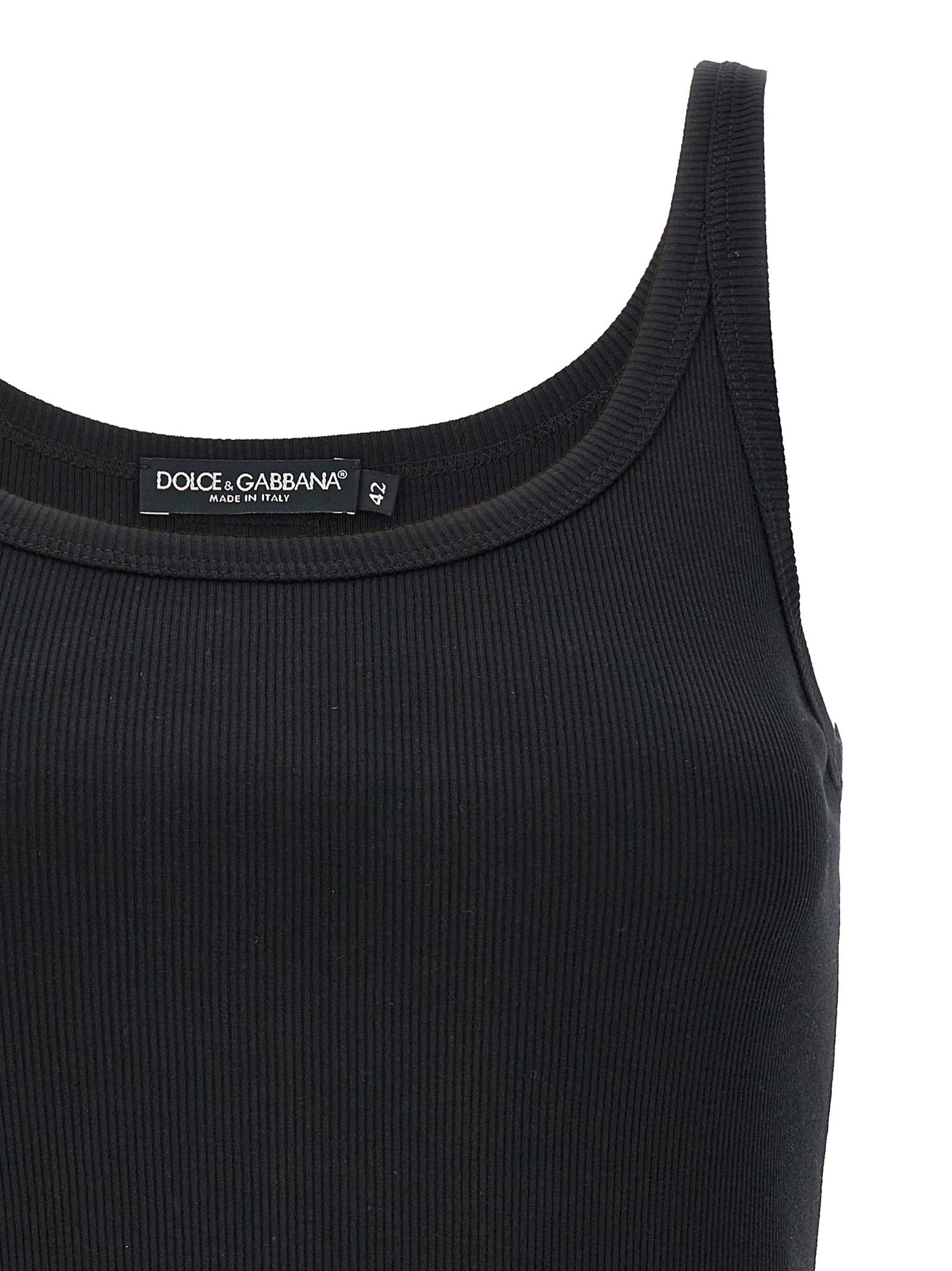 Dolce &amp; Gabbana Ribbed Tank Top Black