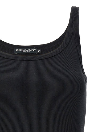 Dolce &amp; Gabbana Ribbed Tank Top Black