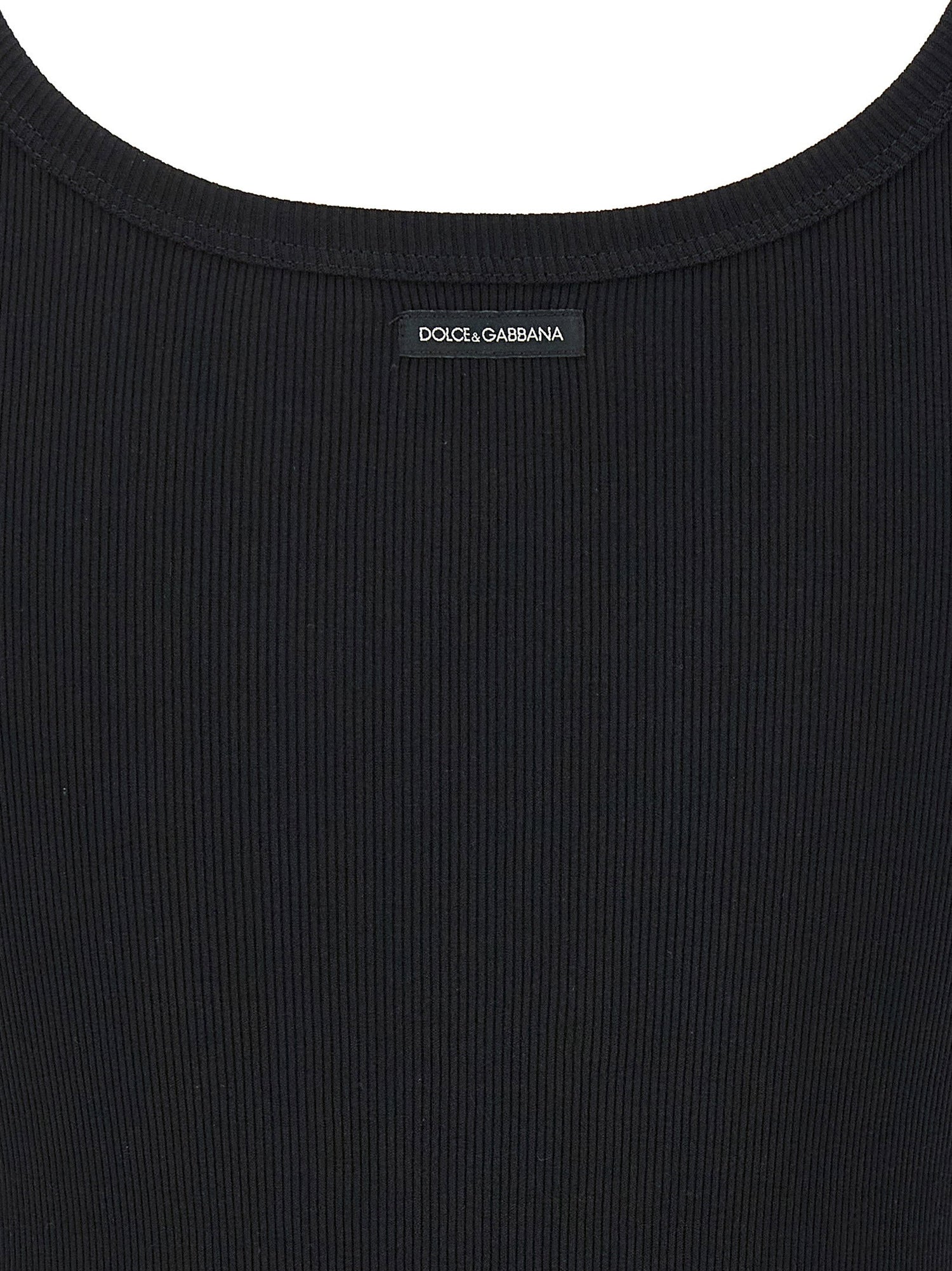Dolce &amp; Gabbana Ribbed Tank Top Black