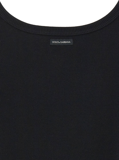 Dolce &amp; Gabbana Ribbed Tank Top Black