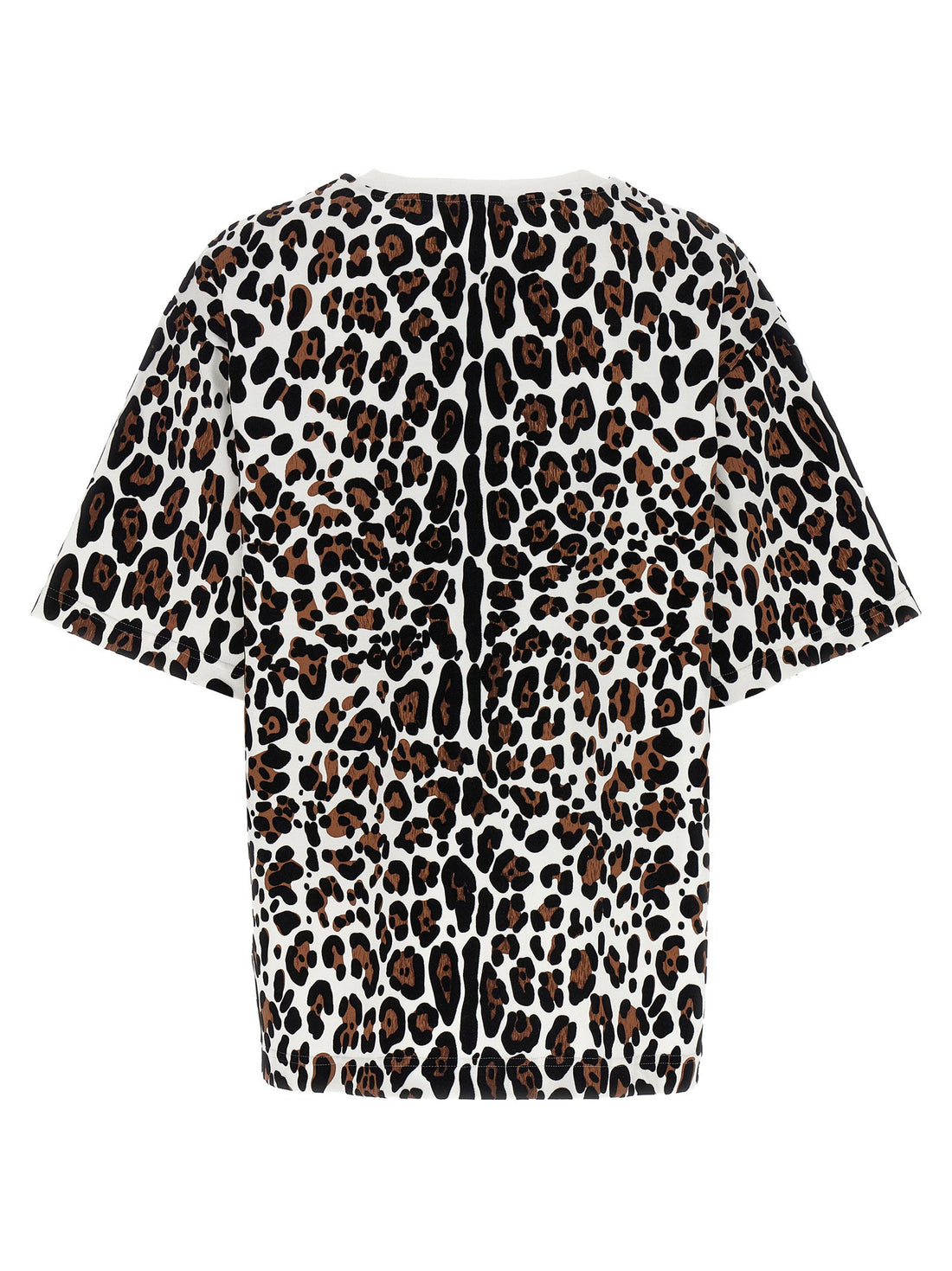 Dolce &amp; Gabbana Animal Print Logo Plaque T-shirt Multicolor