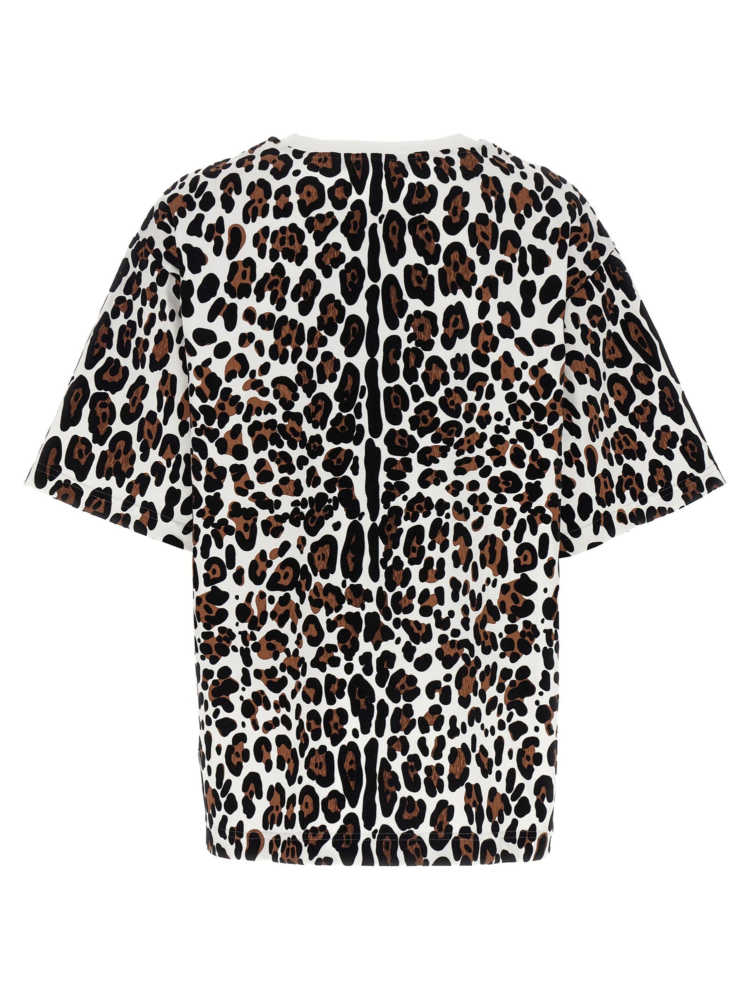 Dolce &amp; Gabbana Animal Print Logo Plaque T-shirt Multicolor