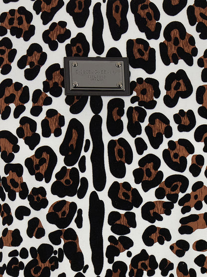 Dolce &amp; Gabbana Animal Print Logo Plaque T-shirt Multicolor