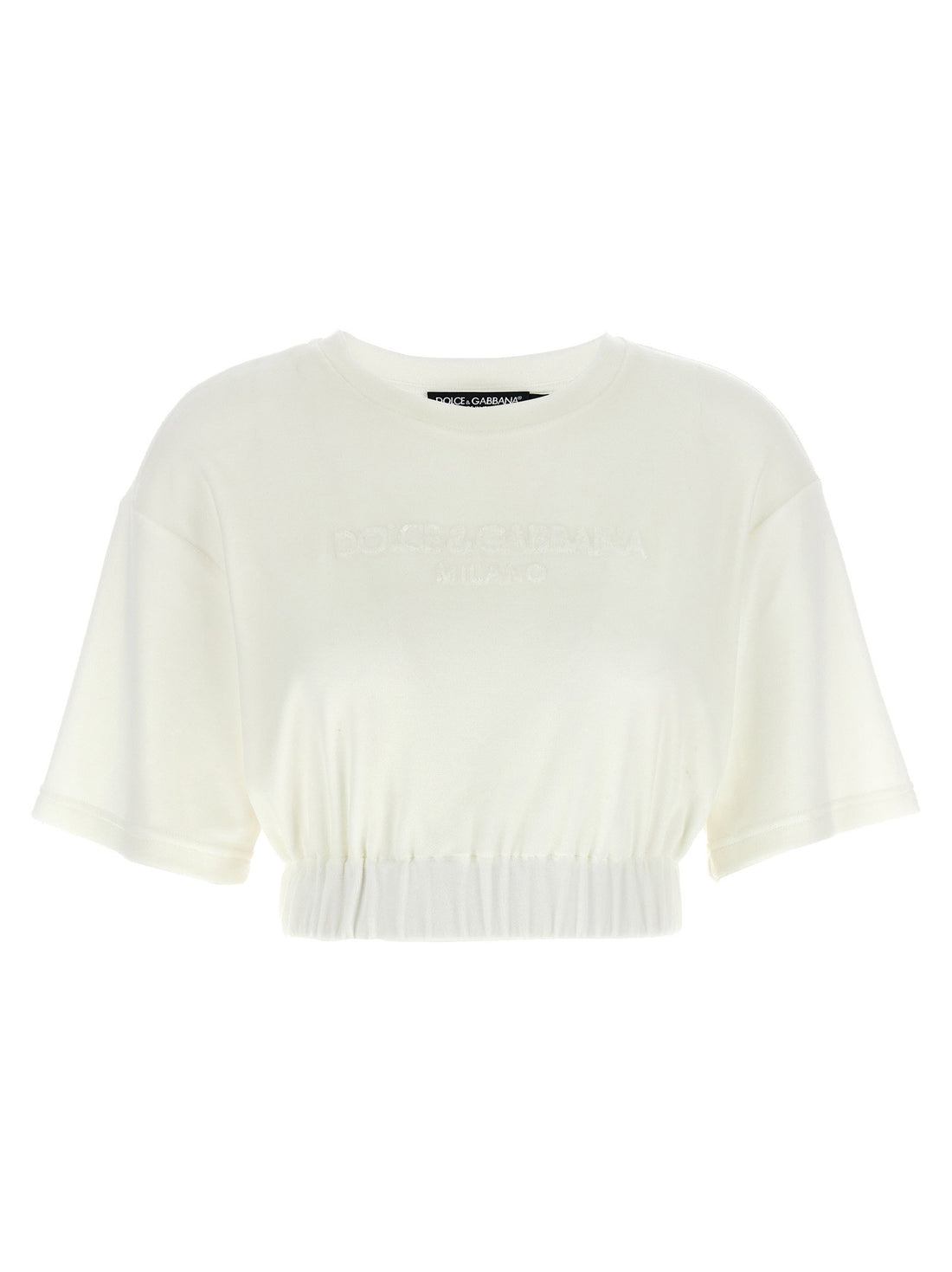 Dolce &amp; Gabbana Logo Chenille Top White
