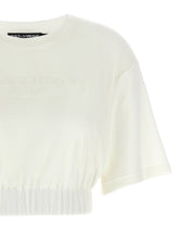 Dolce & Gabbana Logo Chenille Top White
