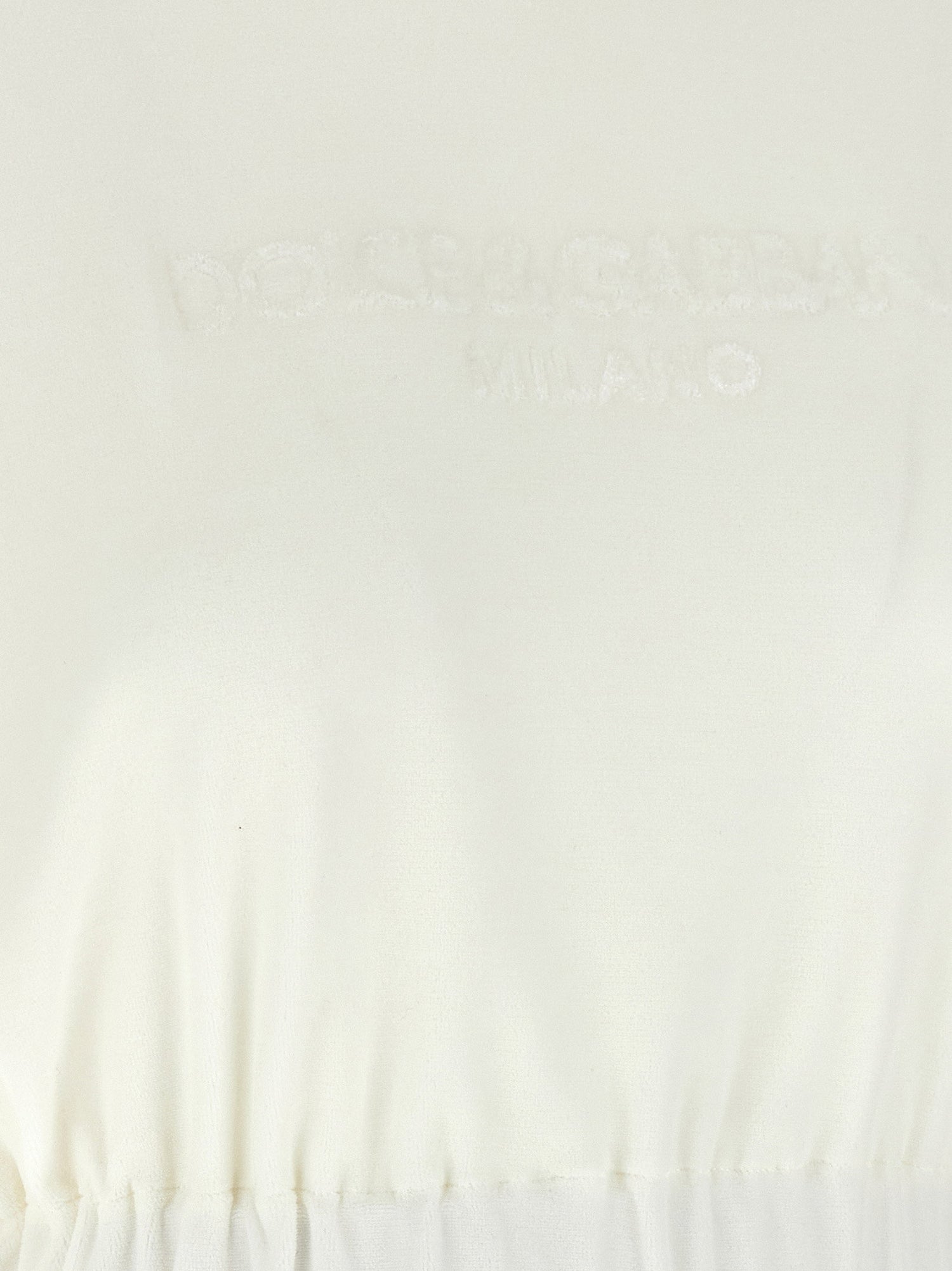 Dolce &amp; Gabbana Logo Chenille Top White