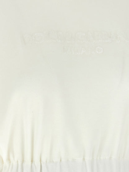 Dolce &amp; Gabbana Logo Chenille Top White