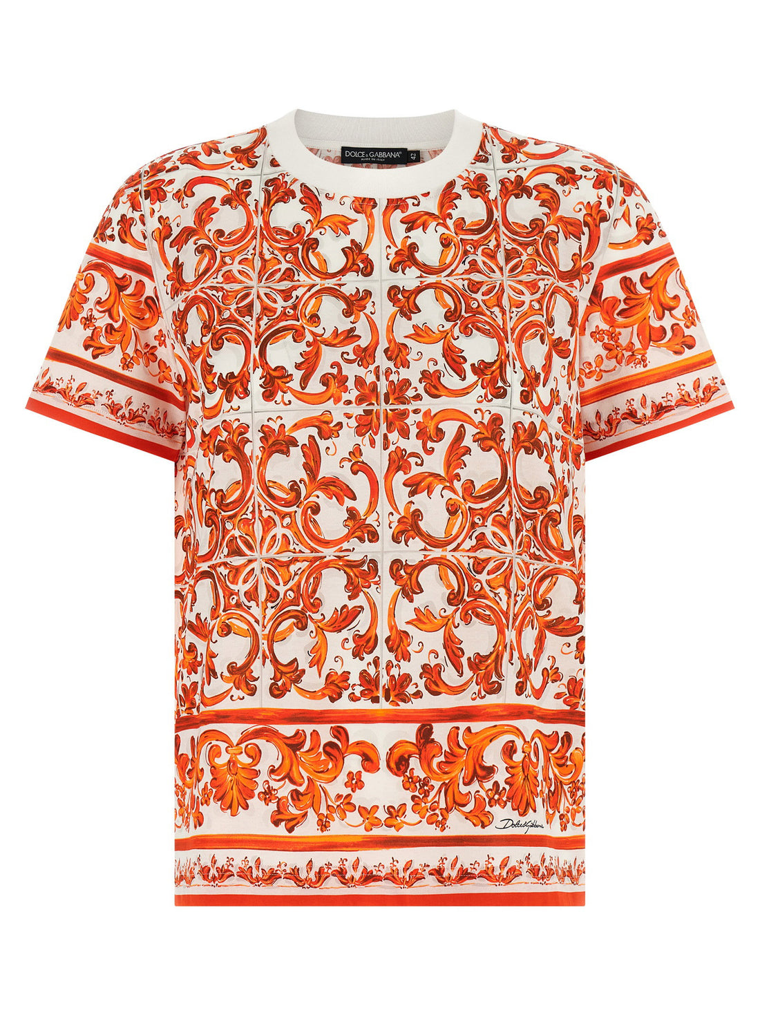 Dolce &amp; Gabbana Maiolica T-shirt Orange