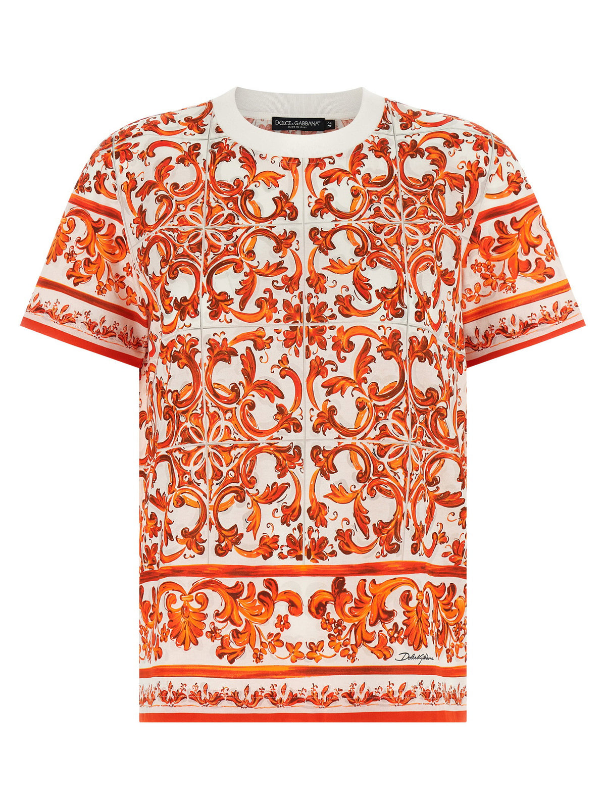 Dolce &amp; Gabbana Maiolica T-shirt Orange
