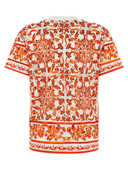 Dolce &amp; Gabbana Maiolica T-shirt Orange