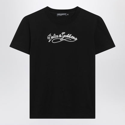 Dolce &amp; Gabbana Black Jersey Logo T-Shirt Black