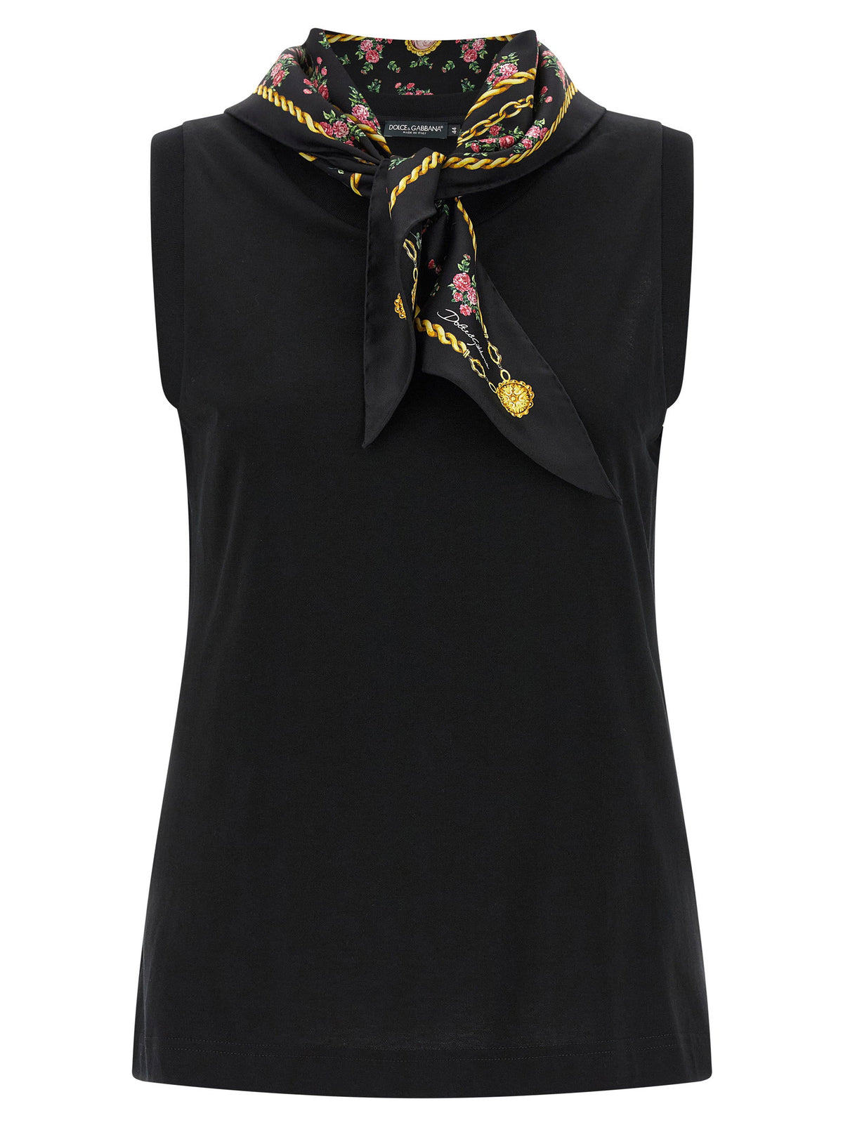 Dolce &amp; Gabbana T-shirt With Scarf Black  