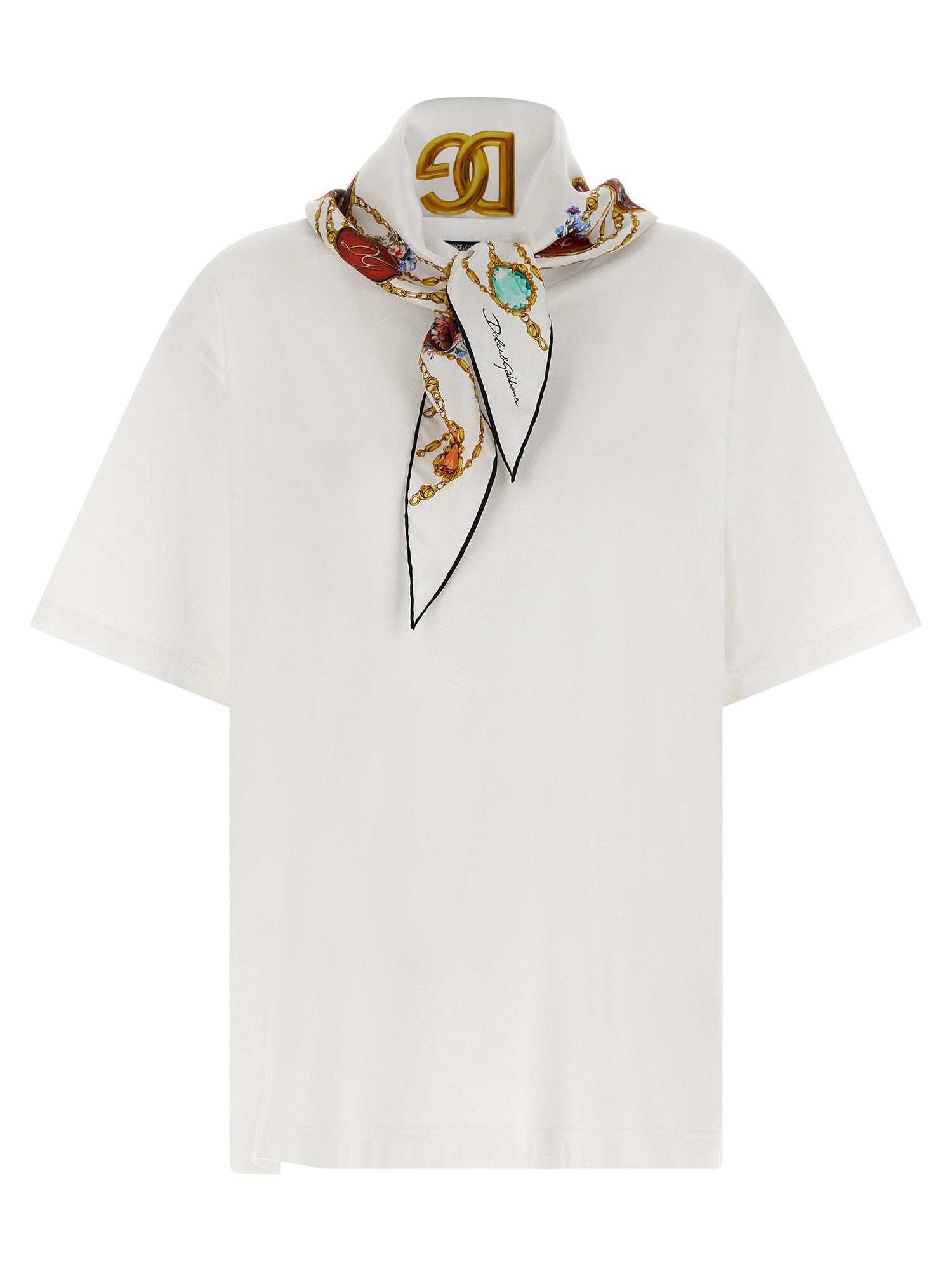 Dolce &amp; Gabbana T-shirt With Scarf White