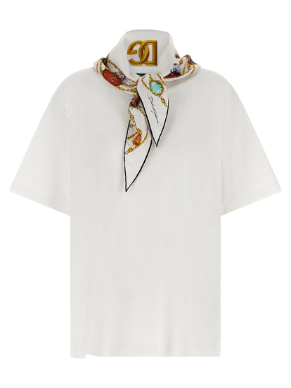 Dolce &amp; Gabbana T-shirt With Scarf White