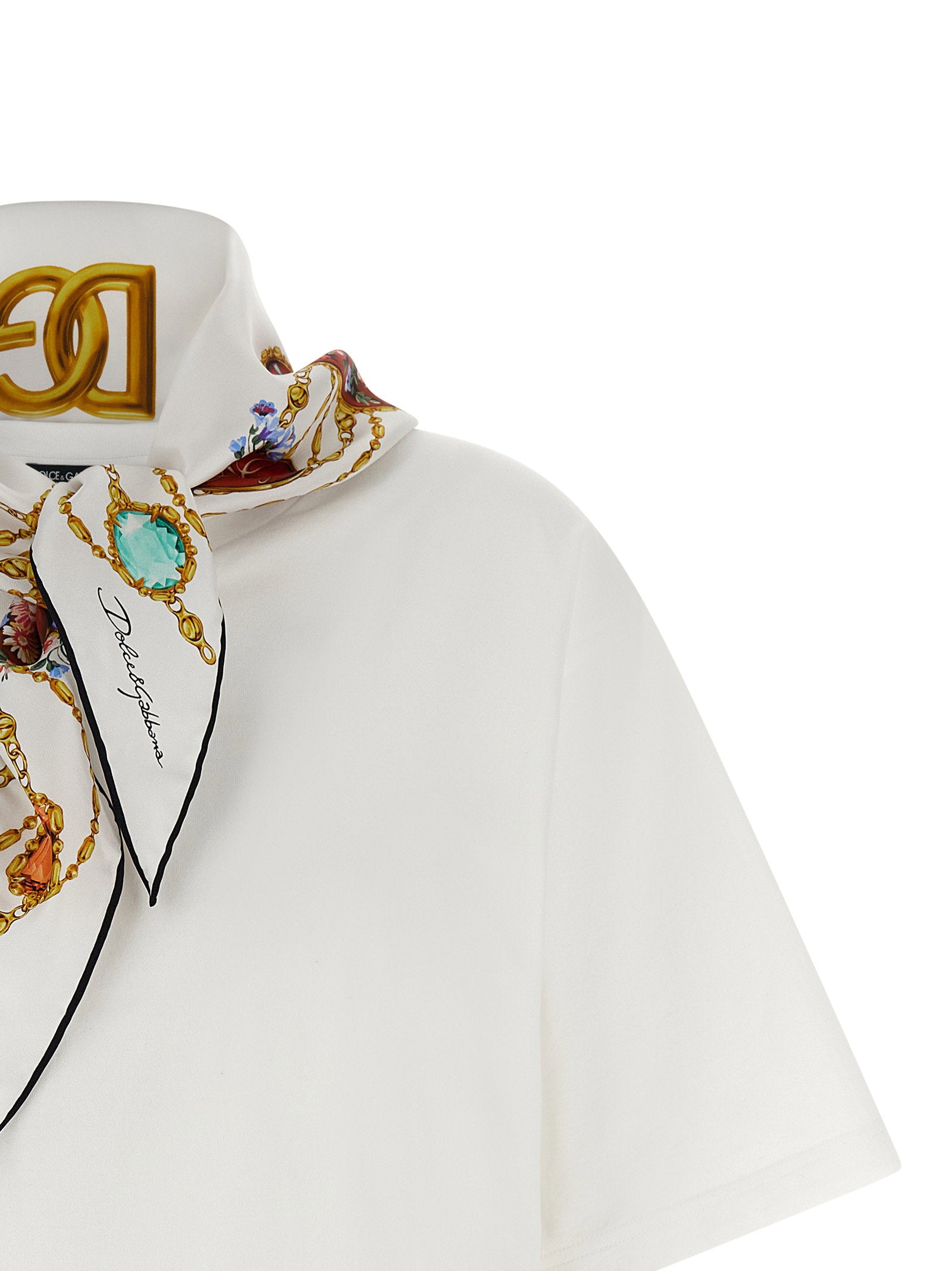 Dolce &amp; Gabbana T-shirt With Scarf White