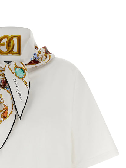 Dolce &amp; Gabbana T-shirt With Scarf White