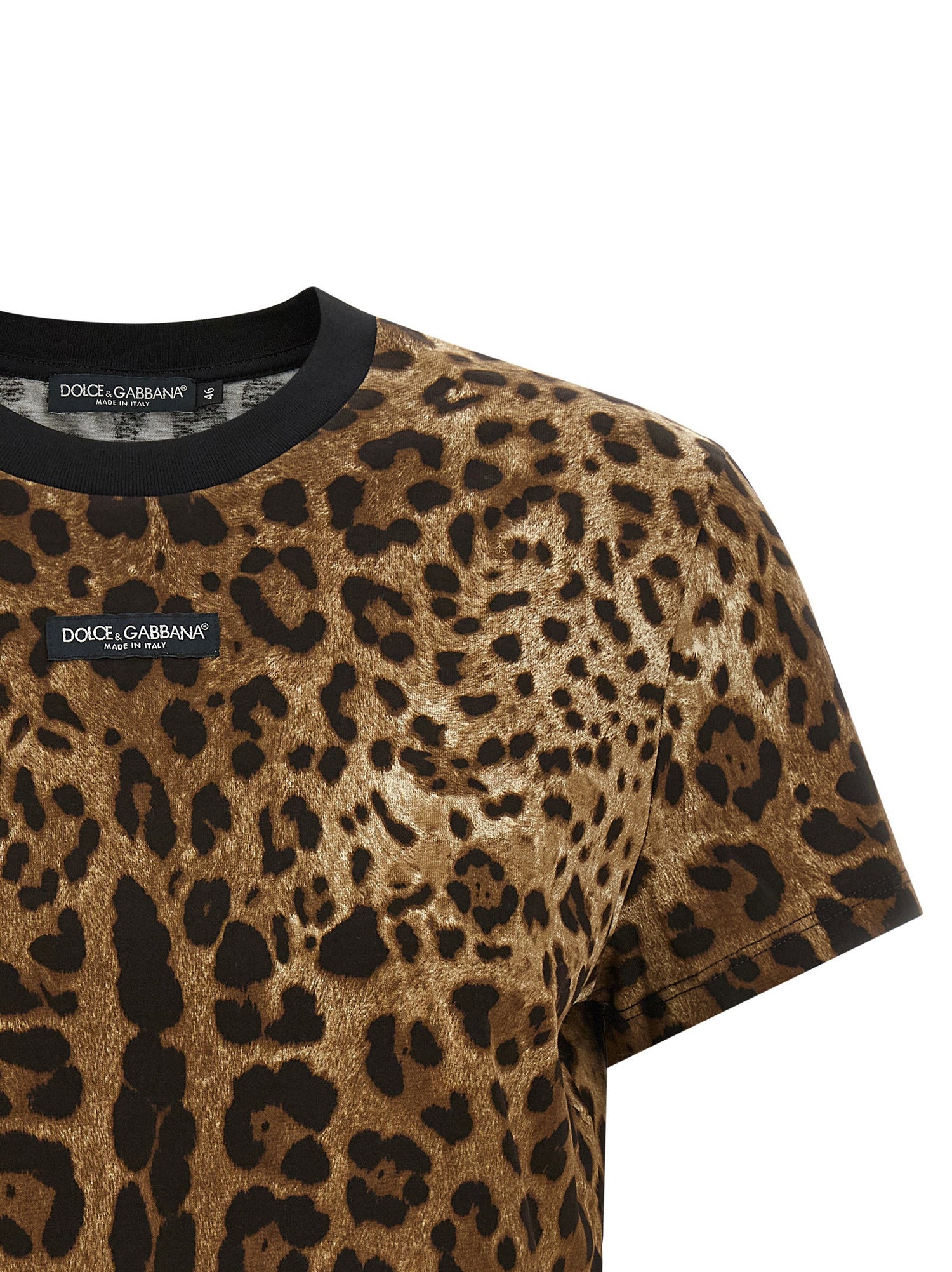 Dolce &amp; Gabbana Leo Cropped T-shirt Brown