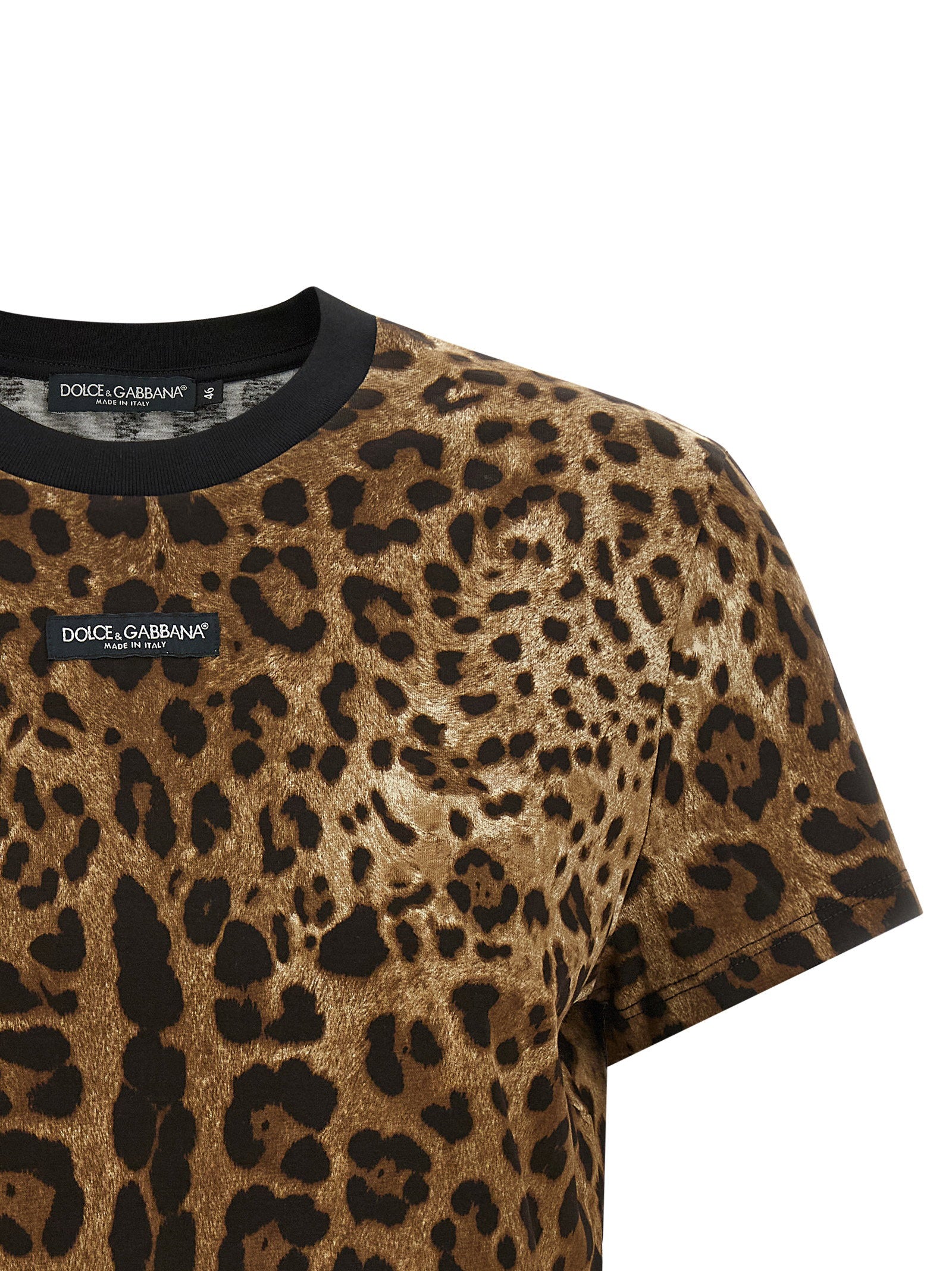 Dolce &amp; Gabbana Leo Cropped T-shirt Brown