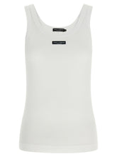 Dolce & Gabbana Logo Patch Tank Top White