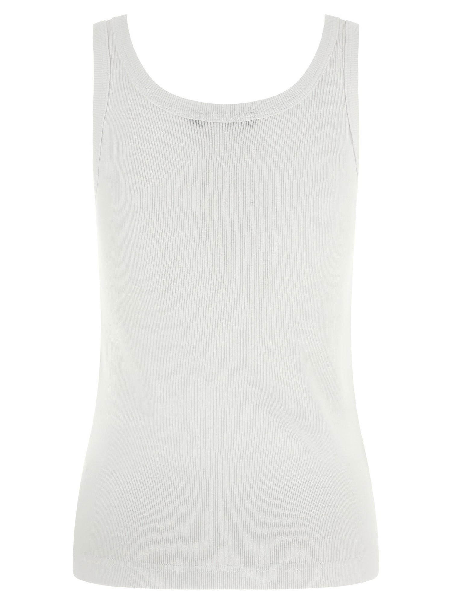 Dolce &amp; Gabbana Logo Patch Tank Top White