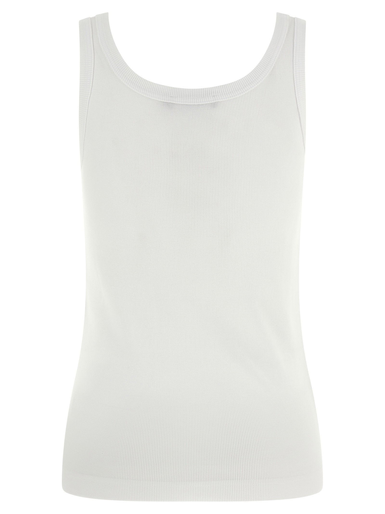 Dolce &amp; Gabbana Logo Patch Tank Top White